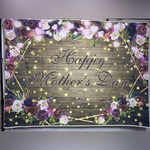 Happy Mothers Day Backdrop Banner 7x5Ft.